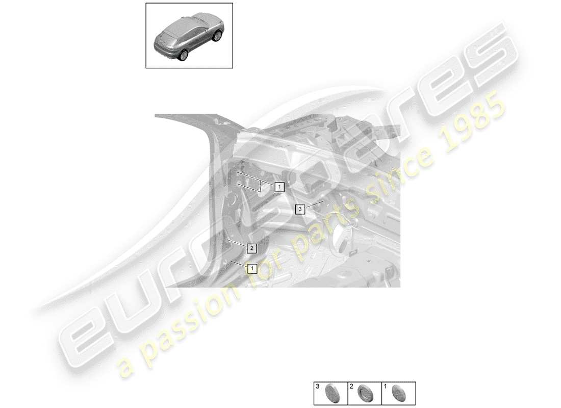 porsche 2019 (macan) enchufar diagrama de piezas