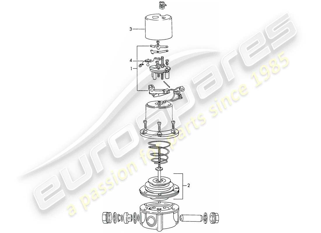 porsche 1966 (911/912) piezas simples - para - bomba de combustible - - hardi - diagrama de piezas