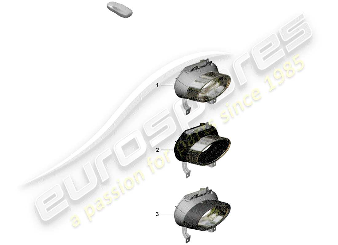 porsche 2020 (992-1) tubo de escape diagrama de piezas