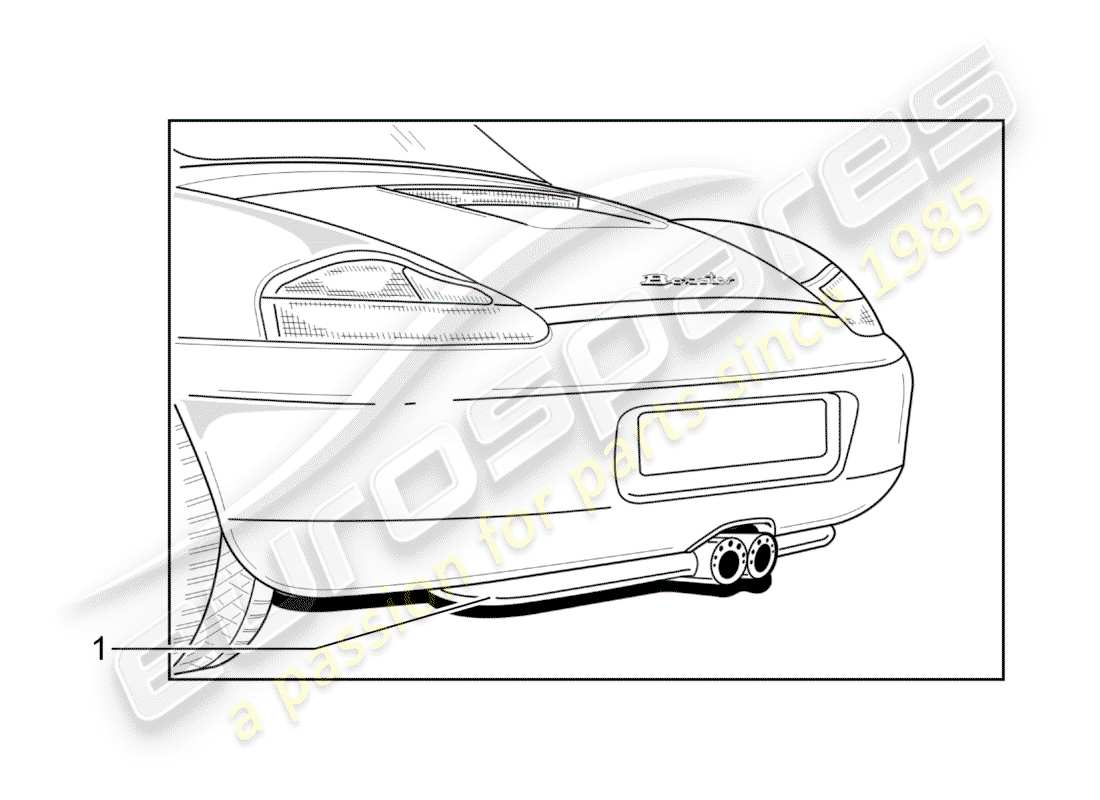 porsche 1994 (tequipment) sistema de escape diagrama de piezas