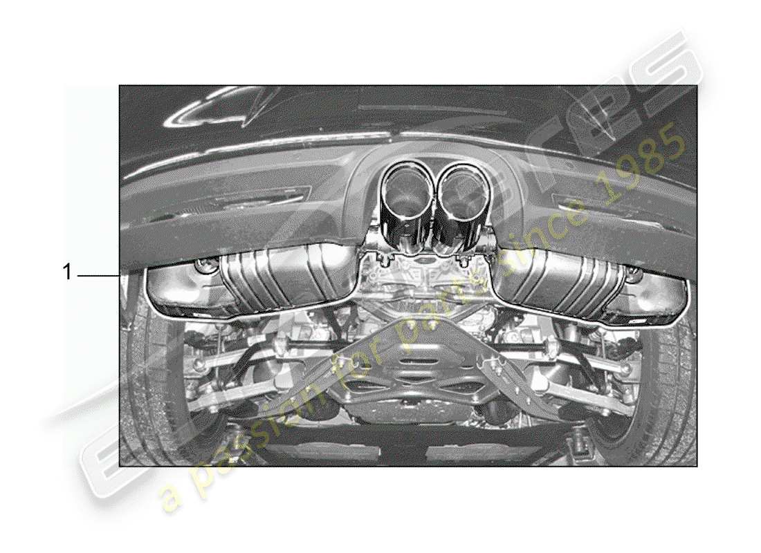 porsche 2015 (tequipment 98x/99x) sistema de escape diagrama de piezas