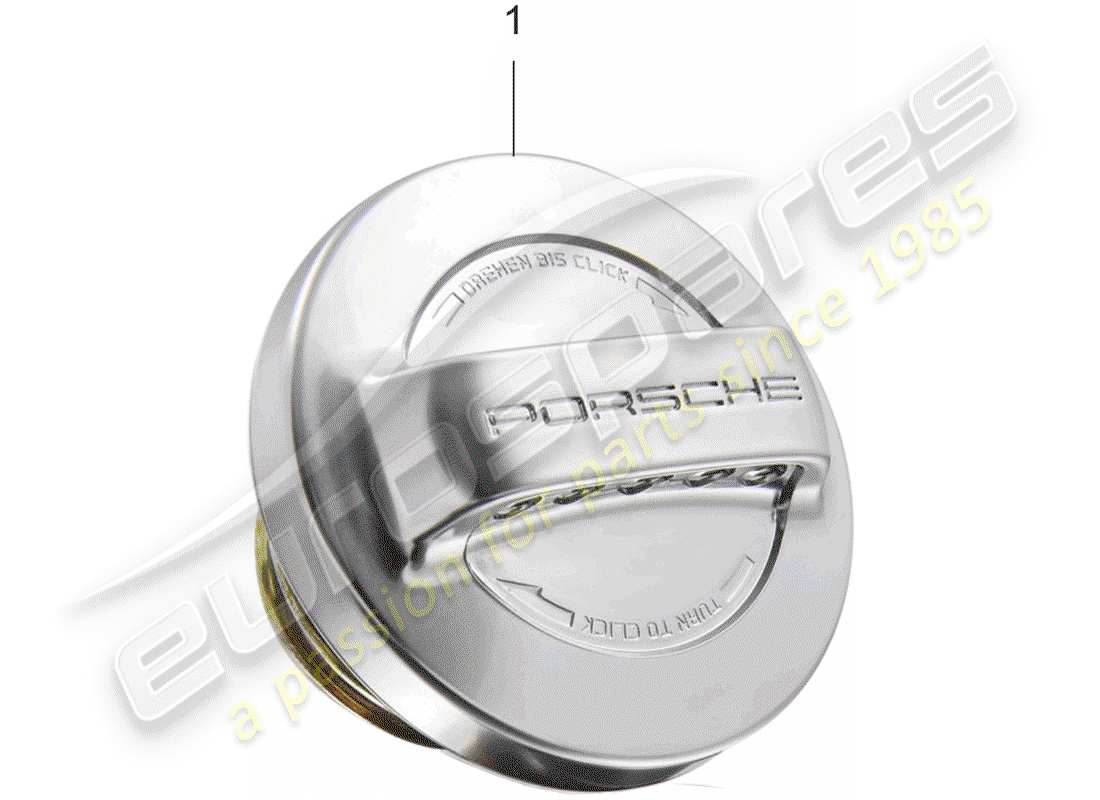porsche 2007 (accessories) tapa del tanque de combustible - aspecto de aluminio diagrama de piezas