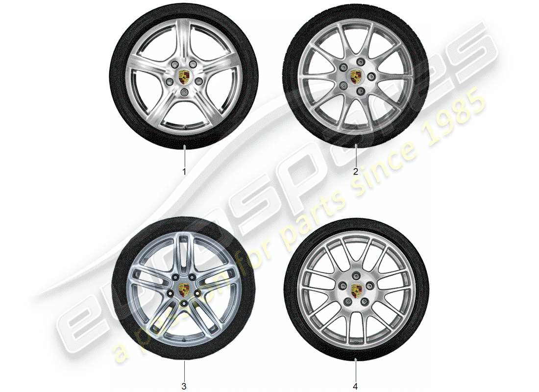 porsche 2020 (tequipment panamera) rueda disco 'alum' con invierno esquema de piezas