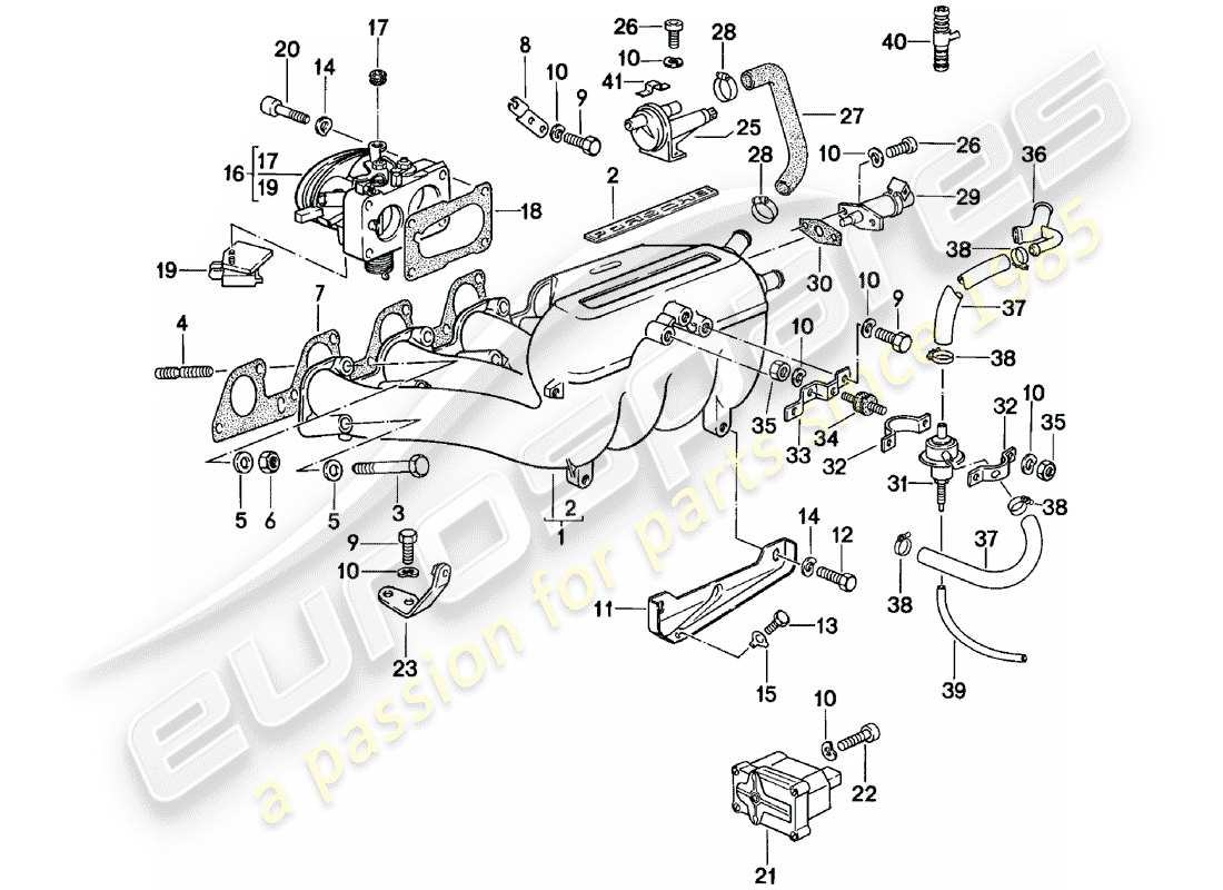 porsche 1981 (924) k-jetronic - 3 diagrama de piezas