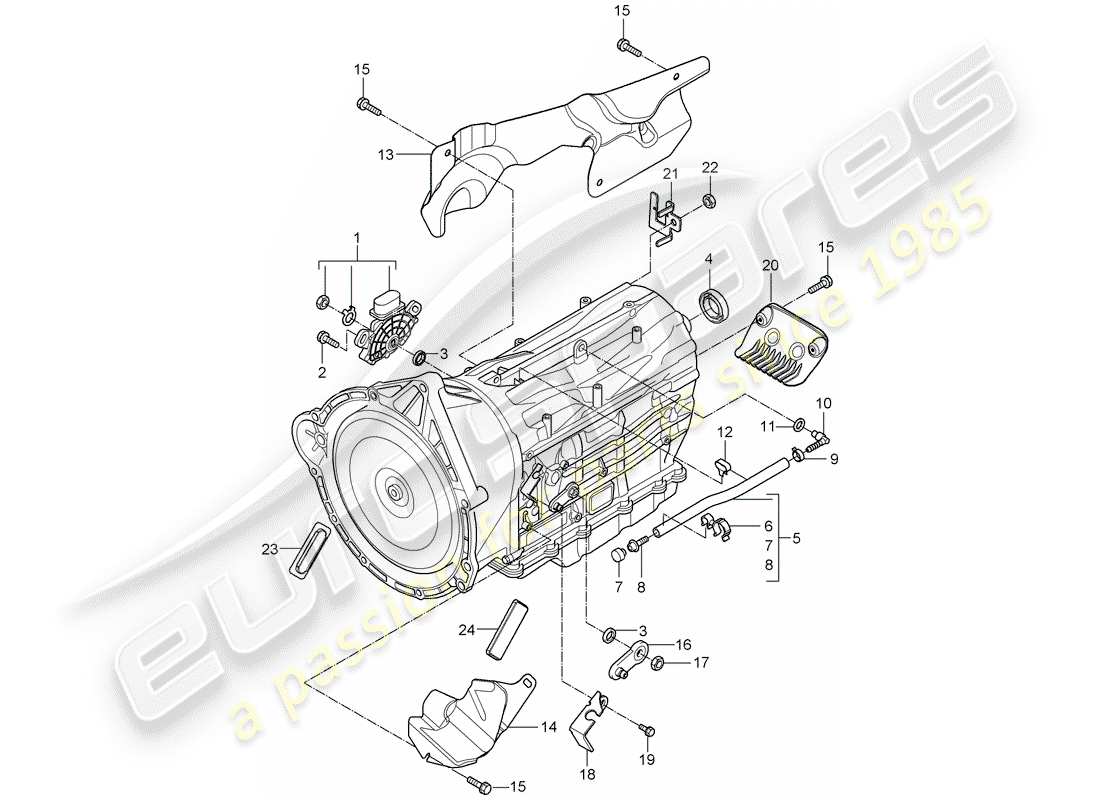 porsche 2003 (cayenne e1 9pa) tiptronic diagrama de piezas