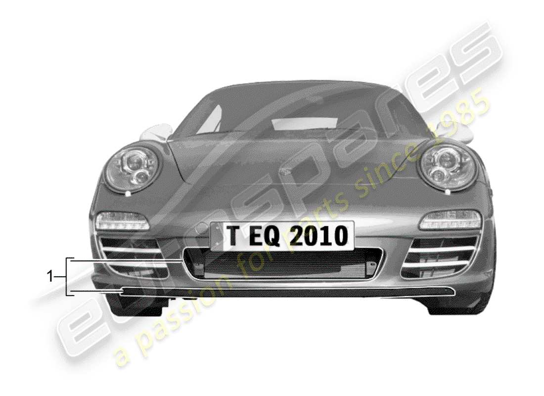 porsche 1990 (tequipment) radiador diagrama de piezas