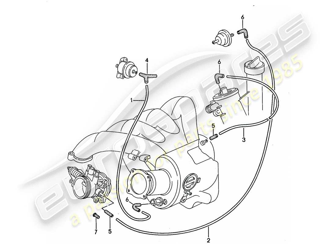 porsche 1993 (968) lh-jetronic - 4 diagrama de piezas