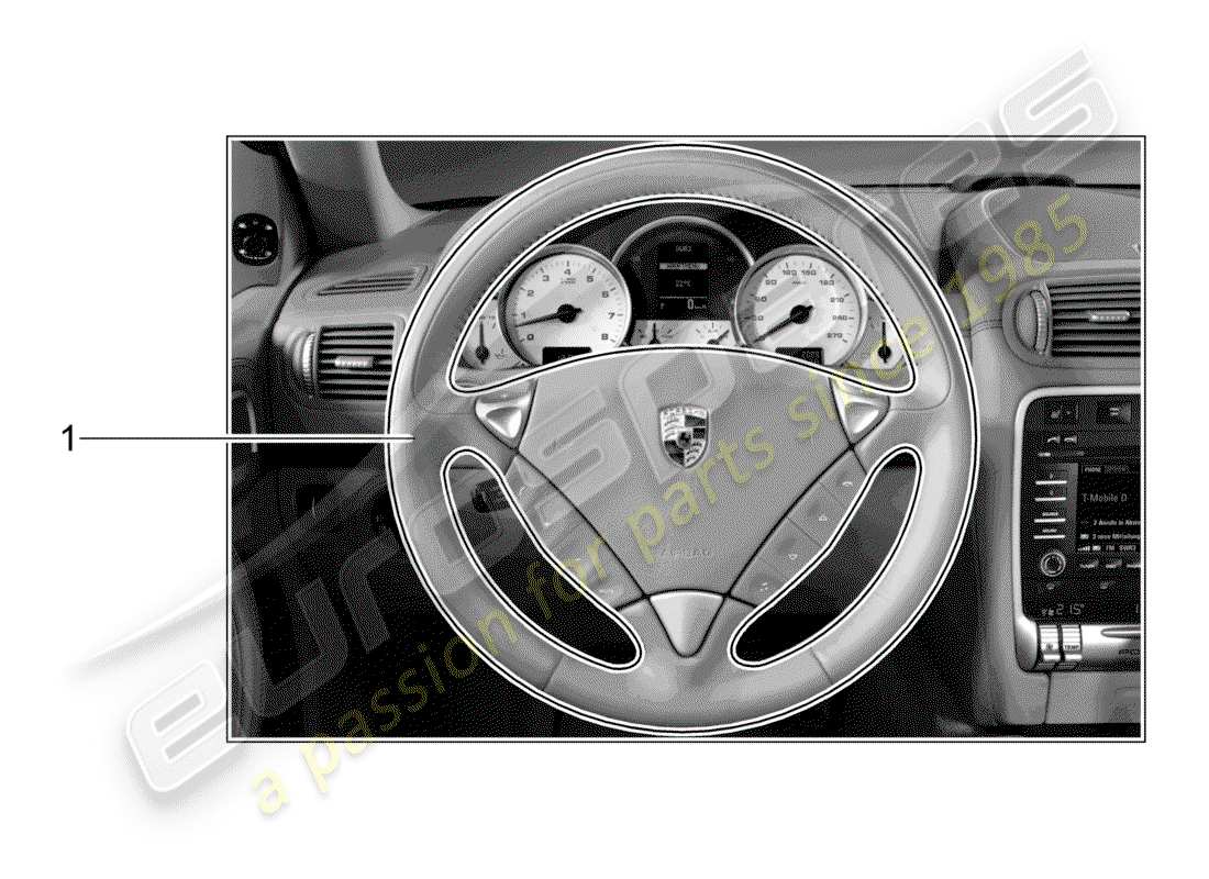 porsche 2017 (tequipment cayenne) diagrama de piezas del volante