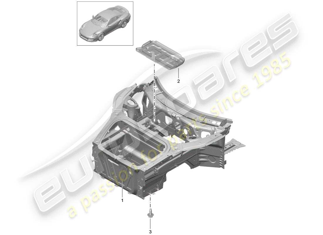 porsche 2014 (991-1 turbo) interfaz diagrama de piezas