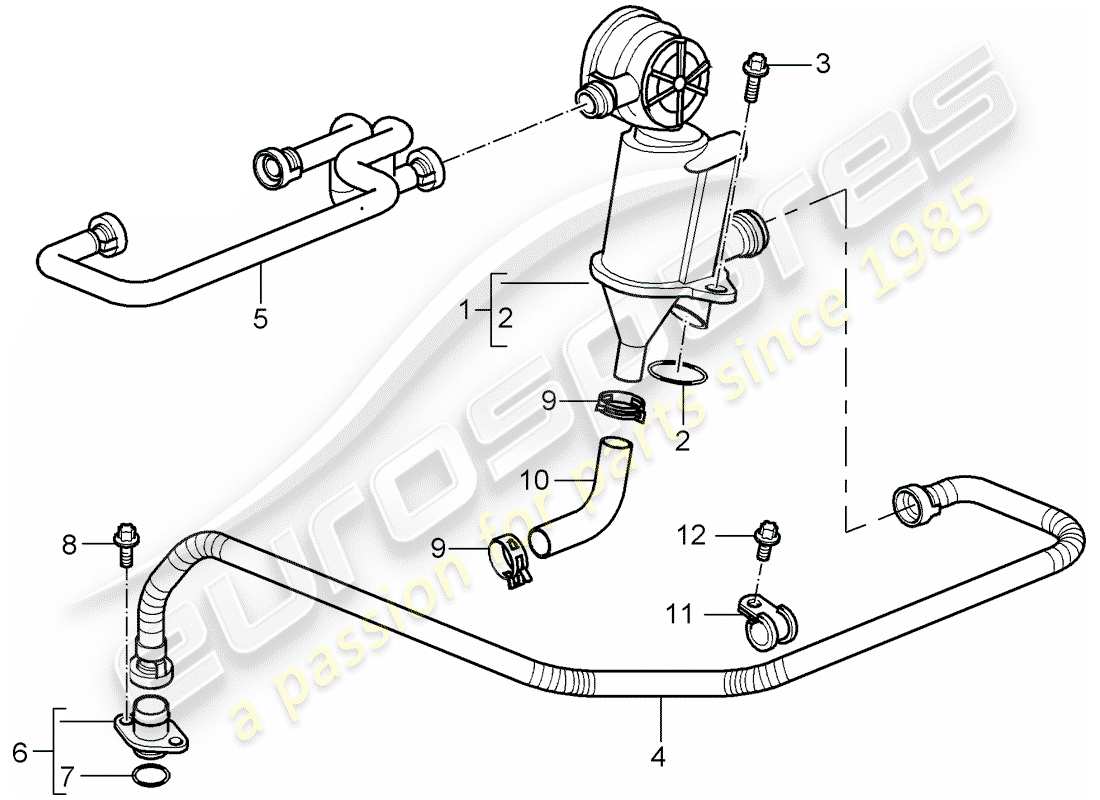 porsche 2007 (987 cayman) diagrama de piezas del carter