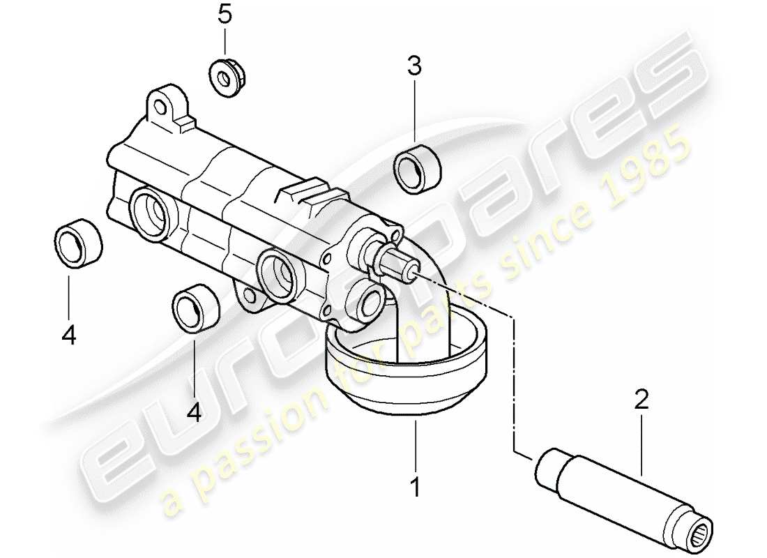 porsche 2007 (997-1 gt3) diagrama de piezas de la bomba de aceite
