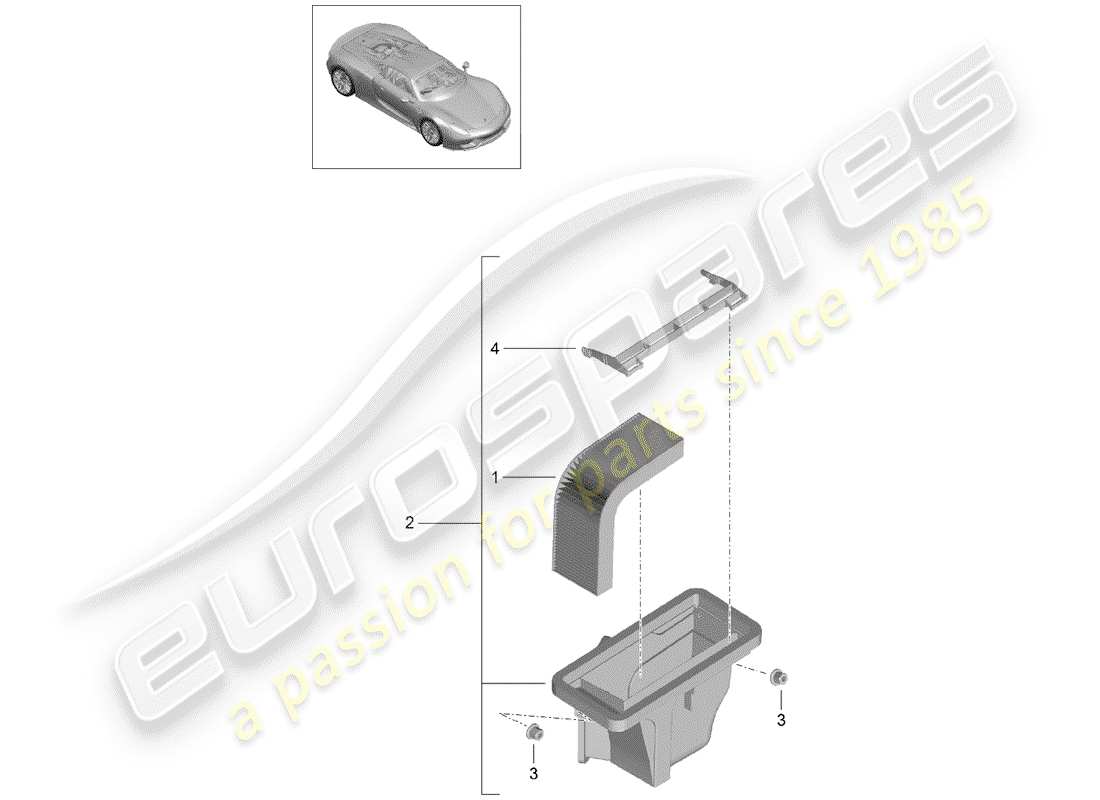 porsche 918 spyder (2015) replacement fresh air filter part diagram