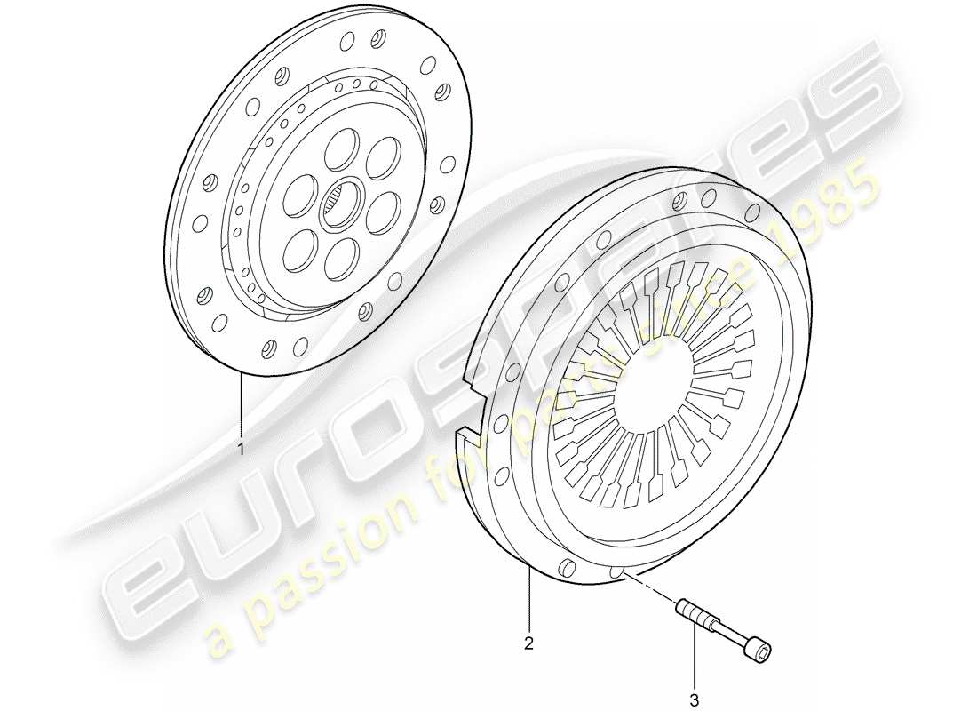 porsche 2007 (997-1 gt3) embrague diagrama de piezas