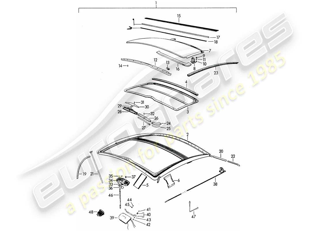 porsche 1964 (356b/356c) quemacocos - eléctrico diagrama de piezas
