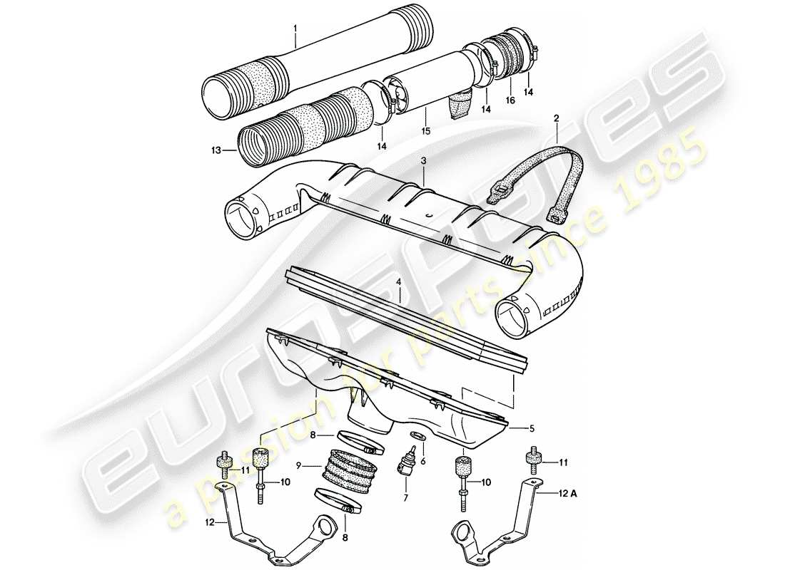 porsche 1986 (928) filtro de aire - lh-jetronic - d - mj 1984>> diagrama de piezas