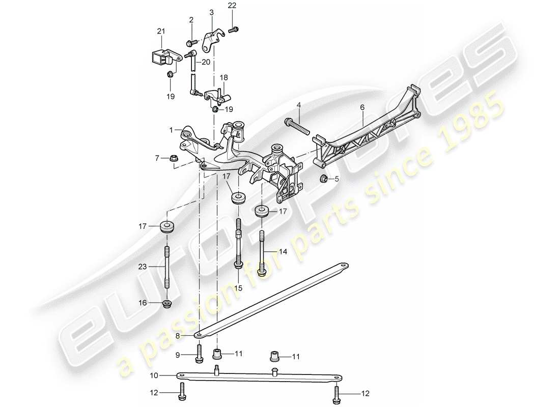 porsche 2009 997-2 turbo / gt2 eje posterior diagrama de piezas