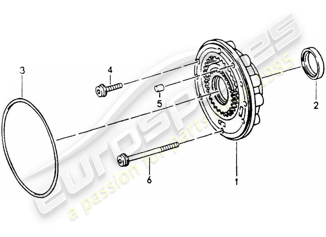 porsche 1990 (964) tiptronic - bomba de aceite diagrama de piezas