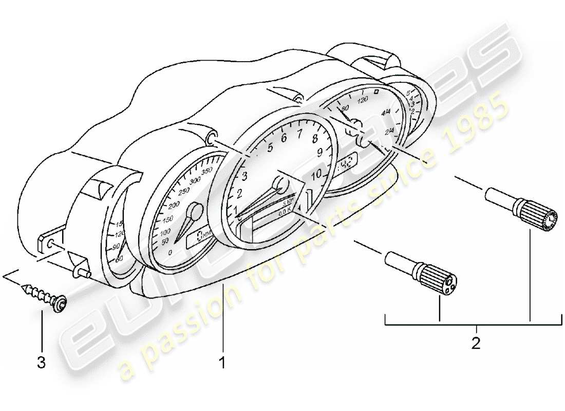 porsche 2004 (carrera gt) instrumentos - completos diagrama de piezas