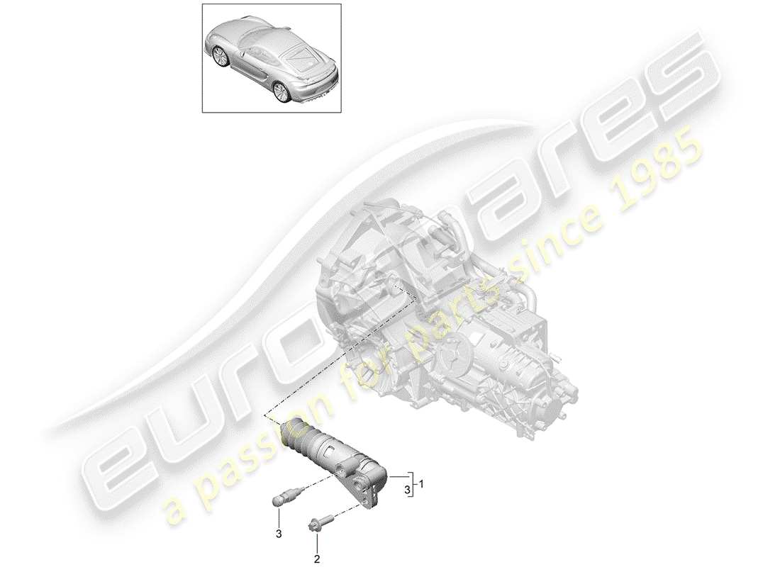 porsche 2016 (981 cayman gt4) liberación del embrague diagrama de piezas
