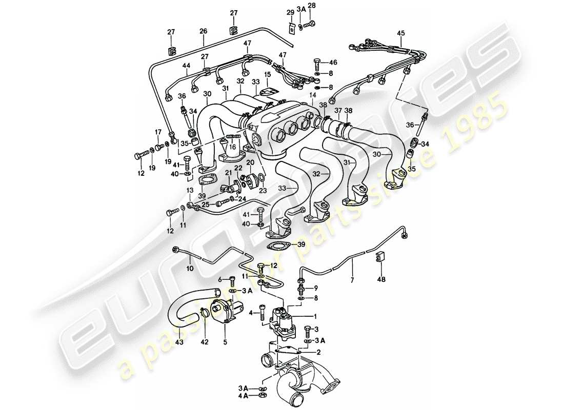 porsche 1981 (928) k-jetronic - 3 diagrama de piezas