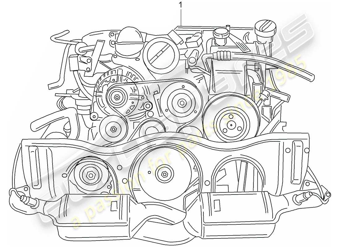 porsche 997 gt3 (2009) diagrama de piezas del motor de repuesto