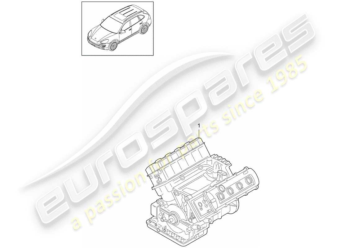 porsche 2011 (cayenne e2 92a) bloque largo diagrama de piezas