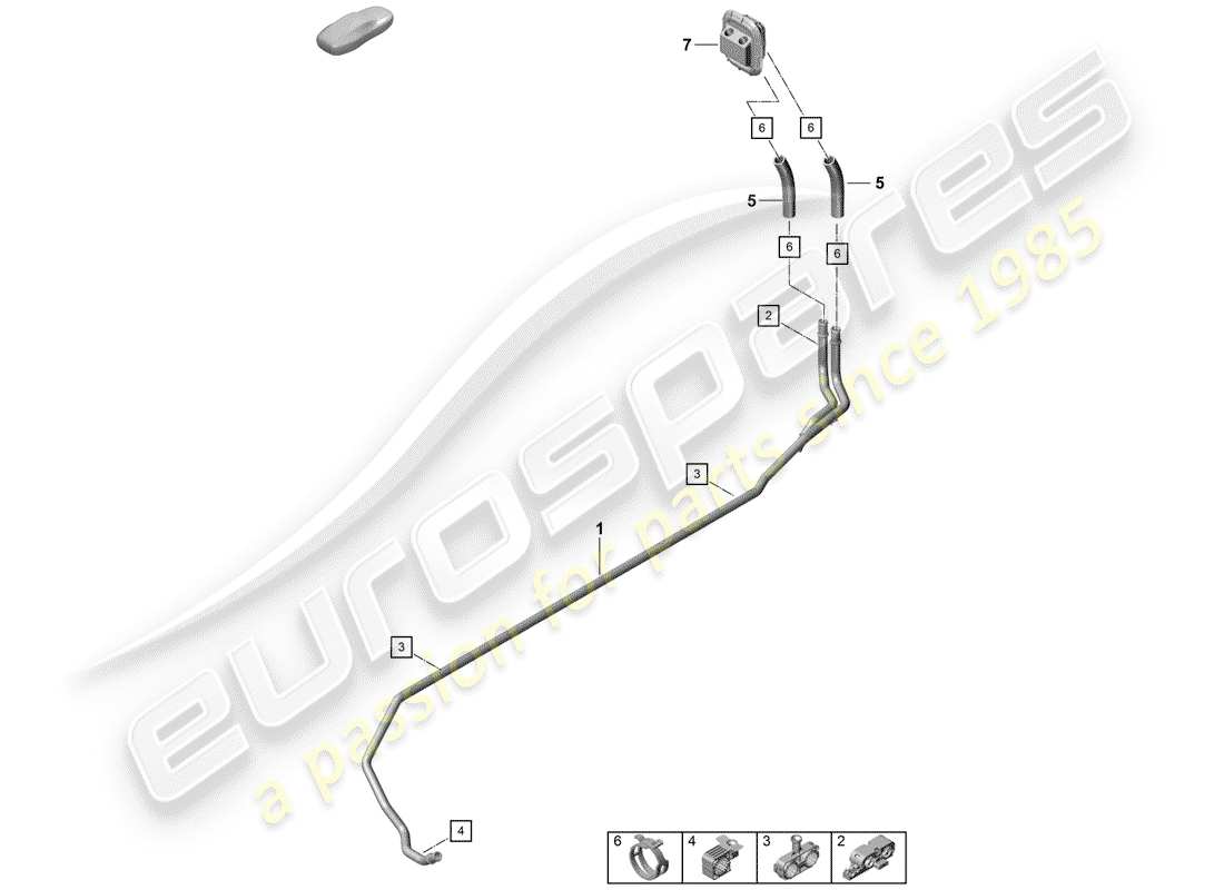 porsche 2020 (718 boxster spyder) calentador diagrama de piezas