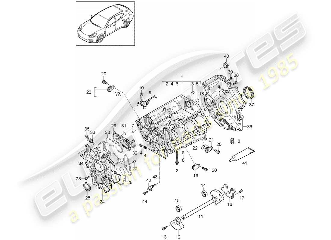 porsche 2015 (panamera 970) diagrama de piezas del carter