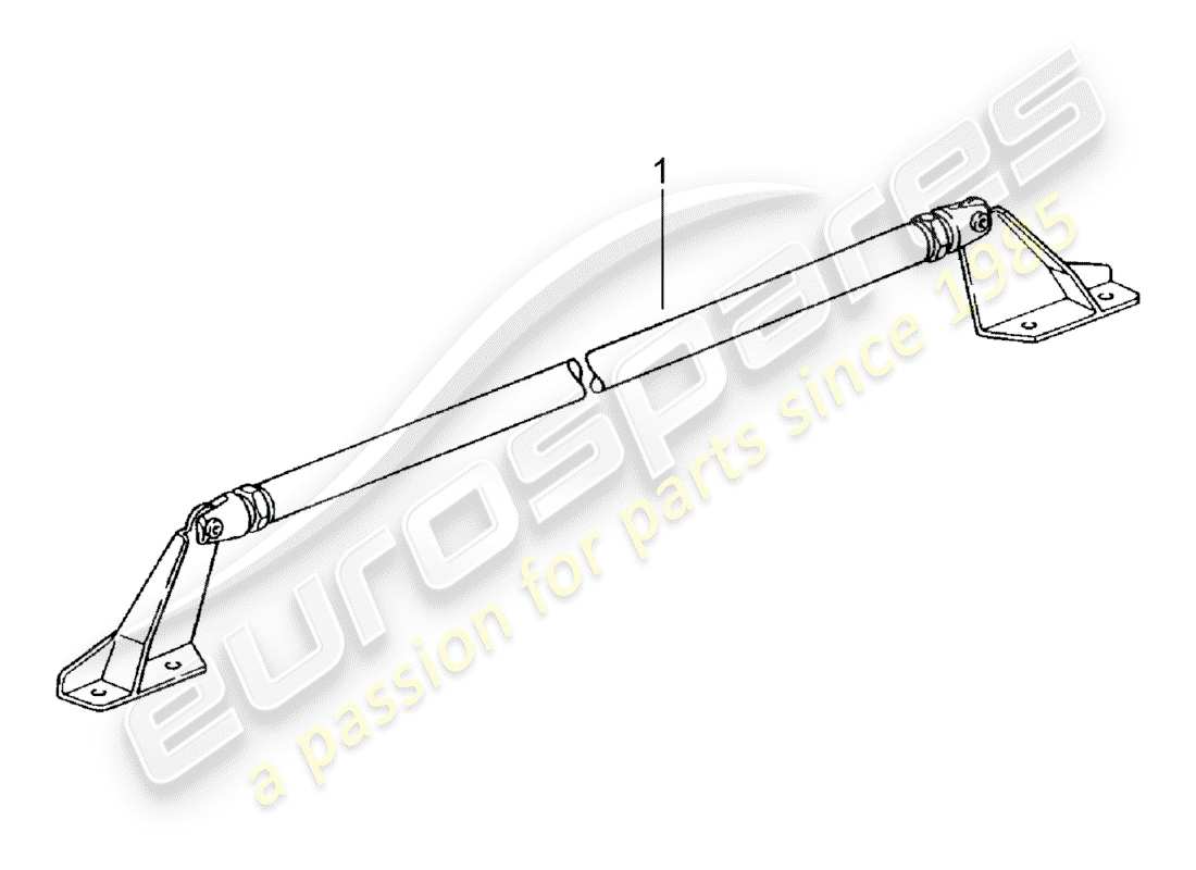porsche 2005 (accessories) puntal de domo diagrama de piezas