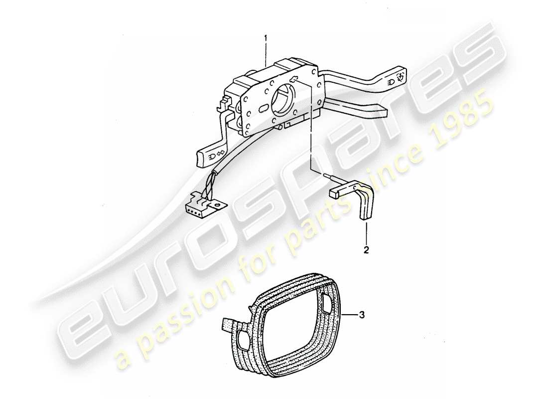 porsche 1994 (968) interruptor de la columna de dirección diagrama de piezas