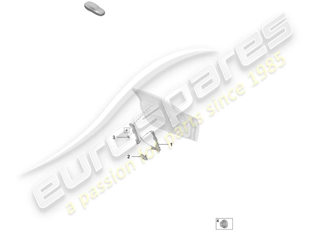 porsche 2020 (992-1) regulador de ventana diagrama de piezas