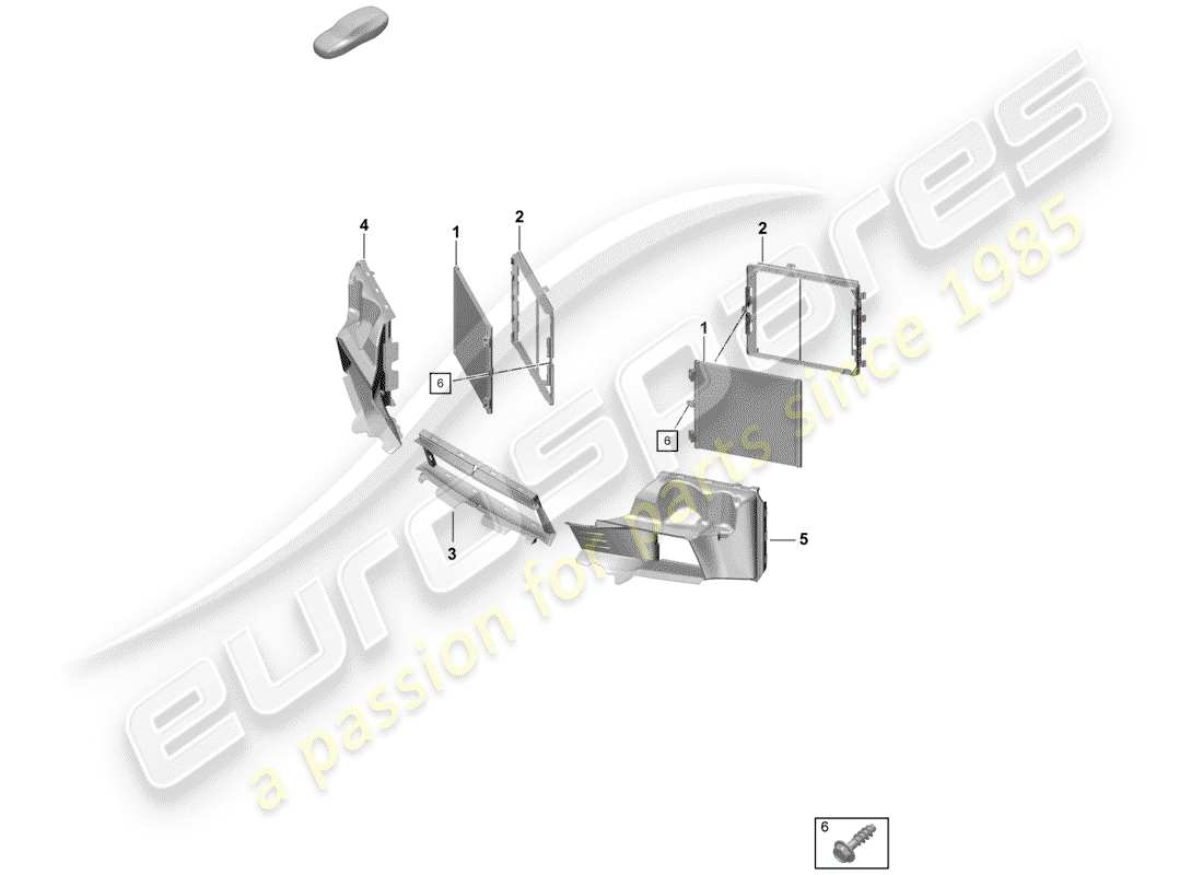 porsche 2019 (718 boxster spyder) condensador de aire acondicionado diagrama de piezas