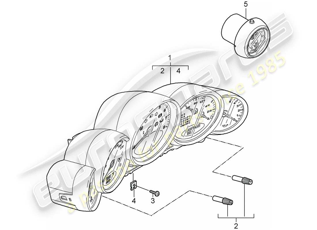 porsche 2009 (997-2) instruments diagrama de piezas