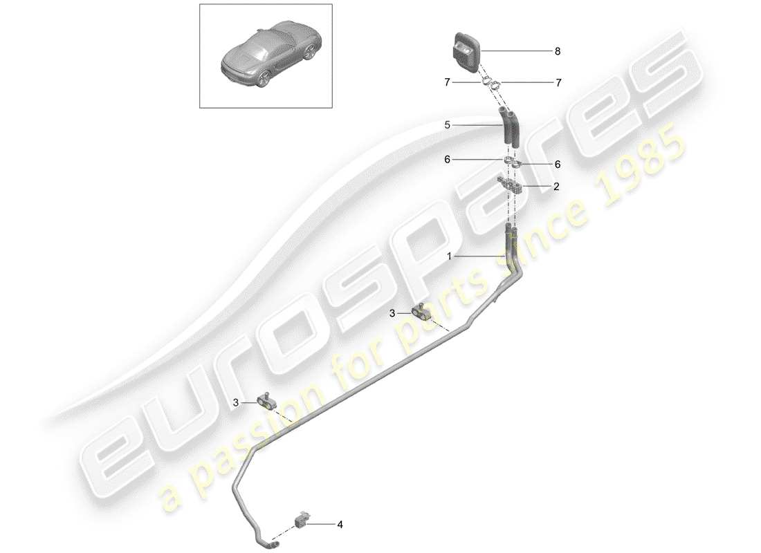 porsche 2013 (981 boxster) diagrama de piezas del calentador