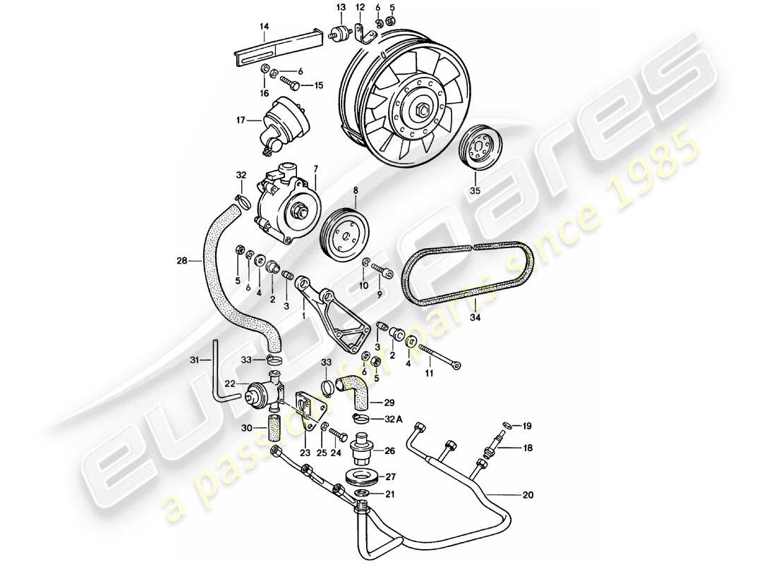 porsche 1981 (911) inyección de aire diagrama de piezas