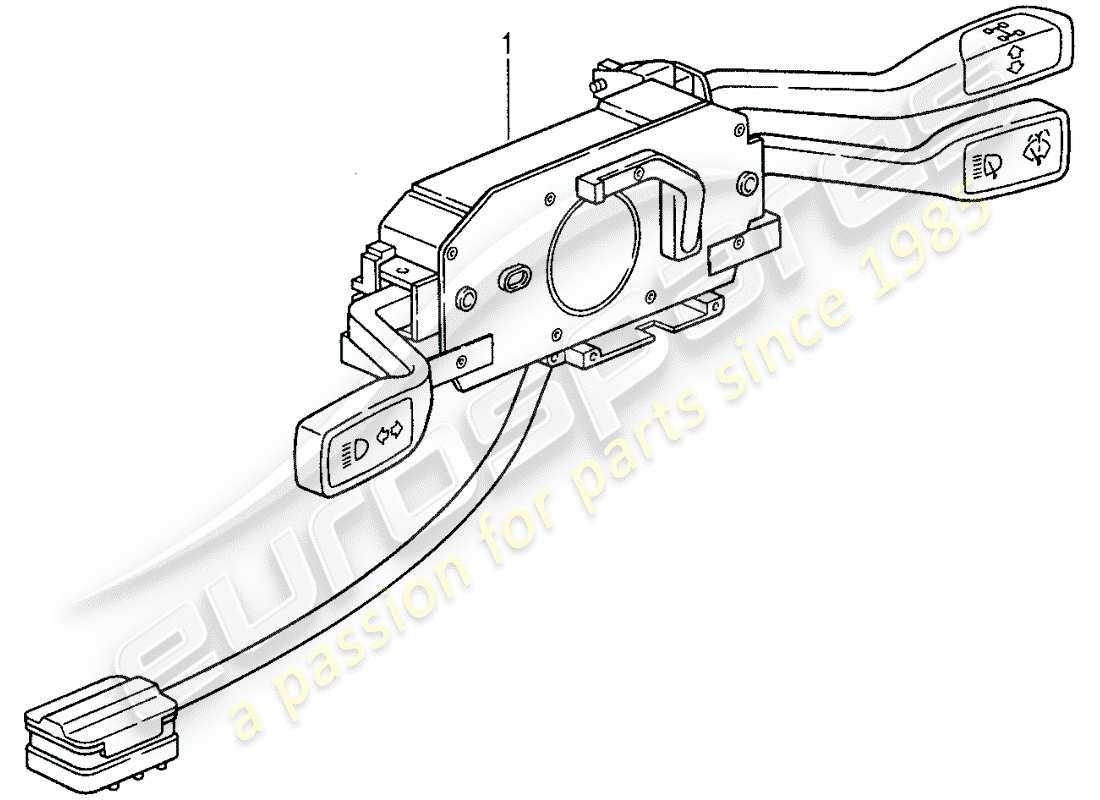 porsche 1987 (959) interruptor de la columna de dirección diagrama de piezas
