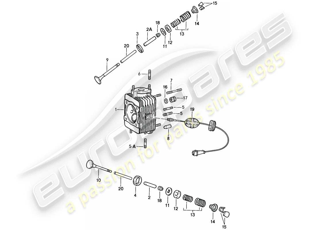 porsche 1987 (911) culata - juego de reparación para mantenimiento - ver ilustración: diagrama de piezas