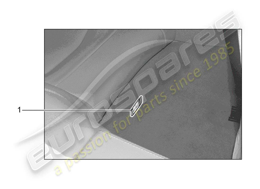 porsche 2013 (tequipment 98x/99x) luz del espacio para los pies diagrama de piezas