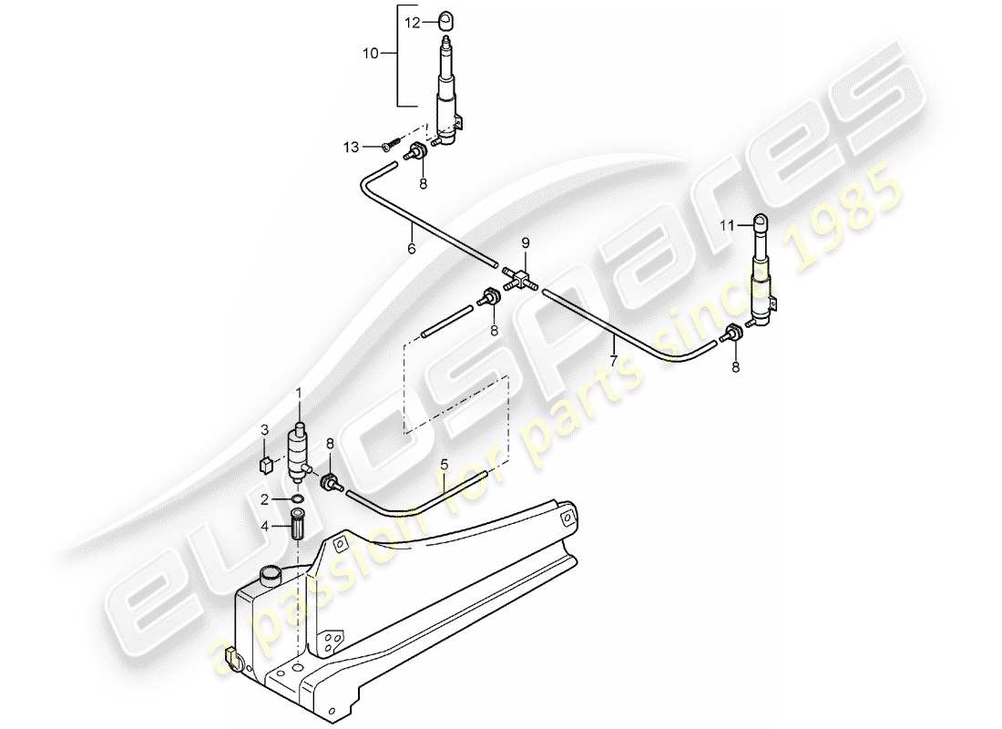 porsche 2006 (carrera gt) sistema arandela diagrama de piezas