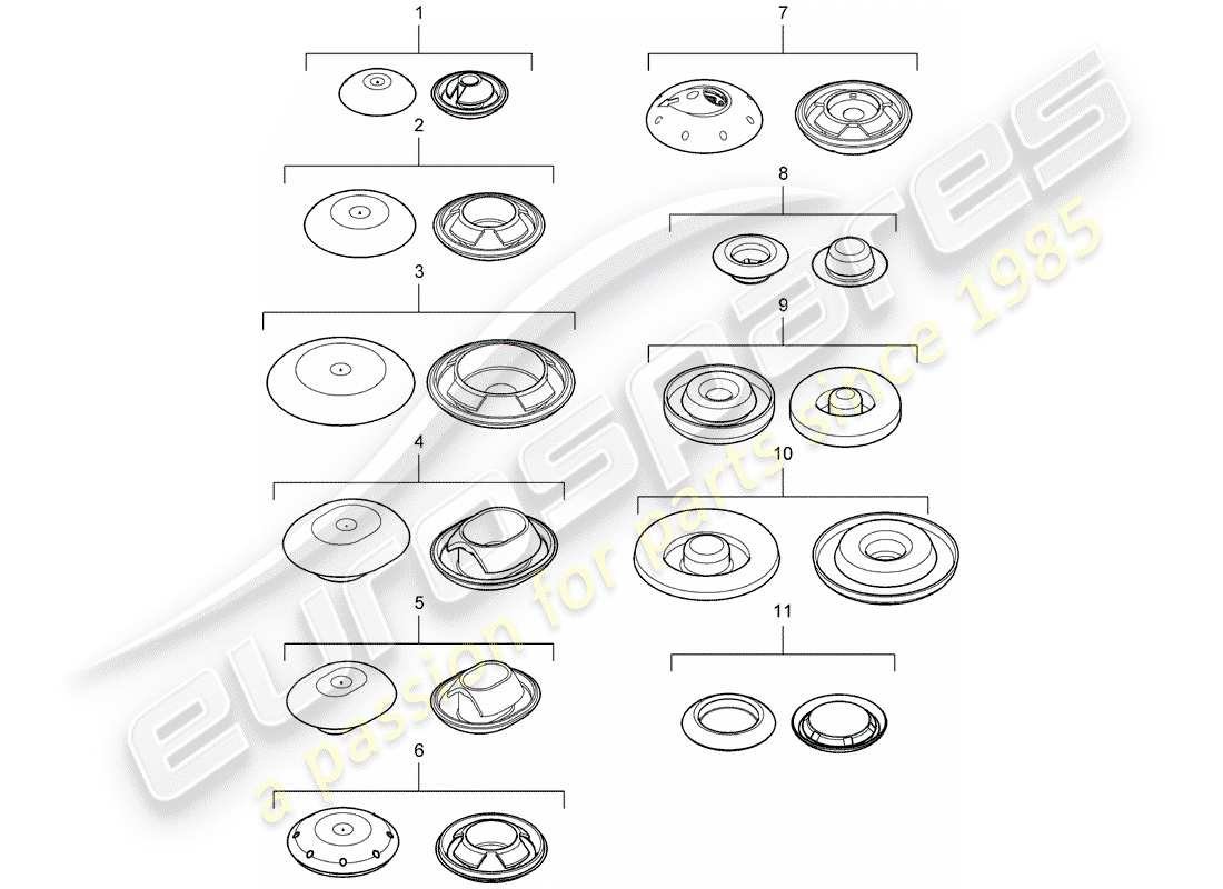 porsche 2005 (cayenne e1 9pa) enchufar diagrama de piezas