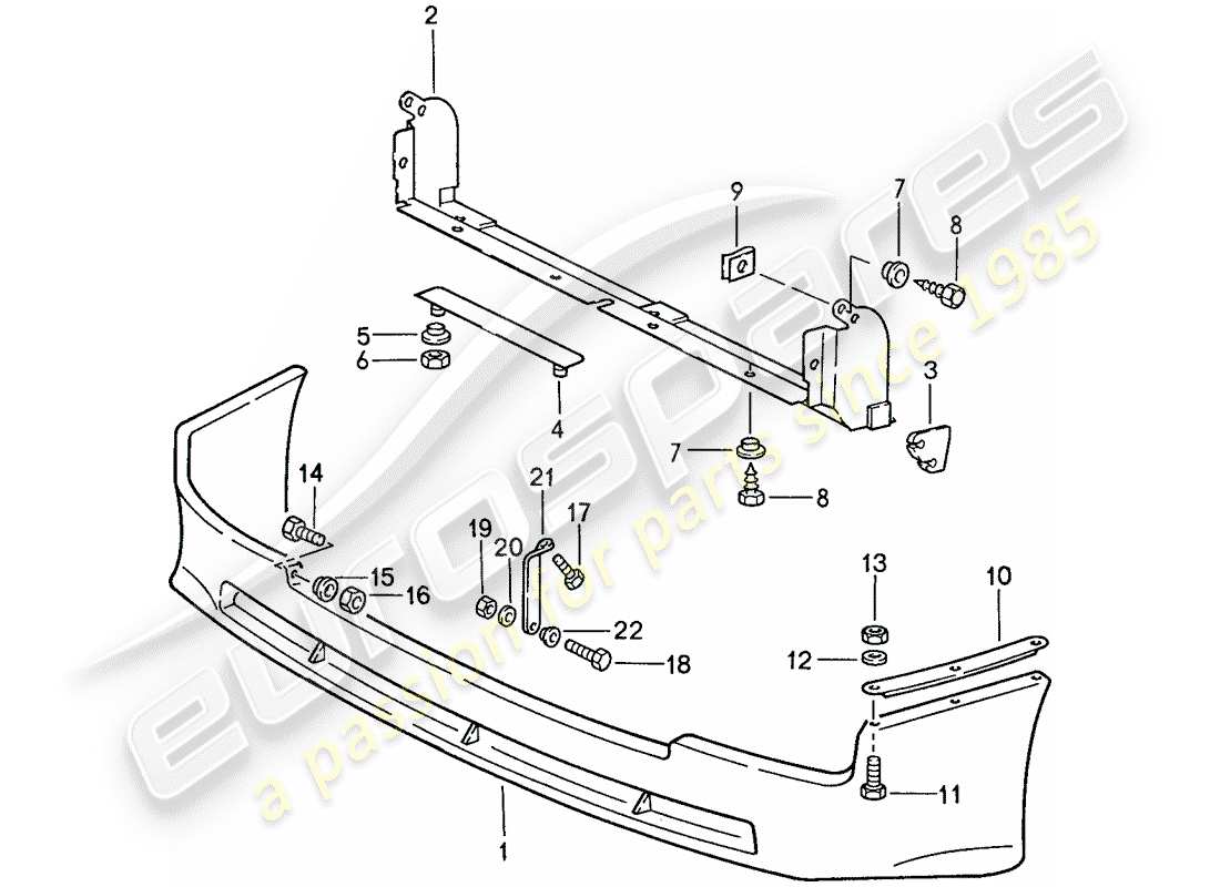 porsche 1991 (944) spoiler delantero - d >> - mj 1989 diagrama de piezas