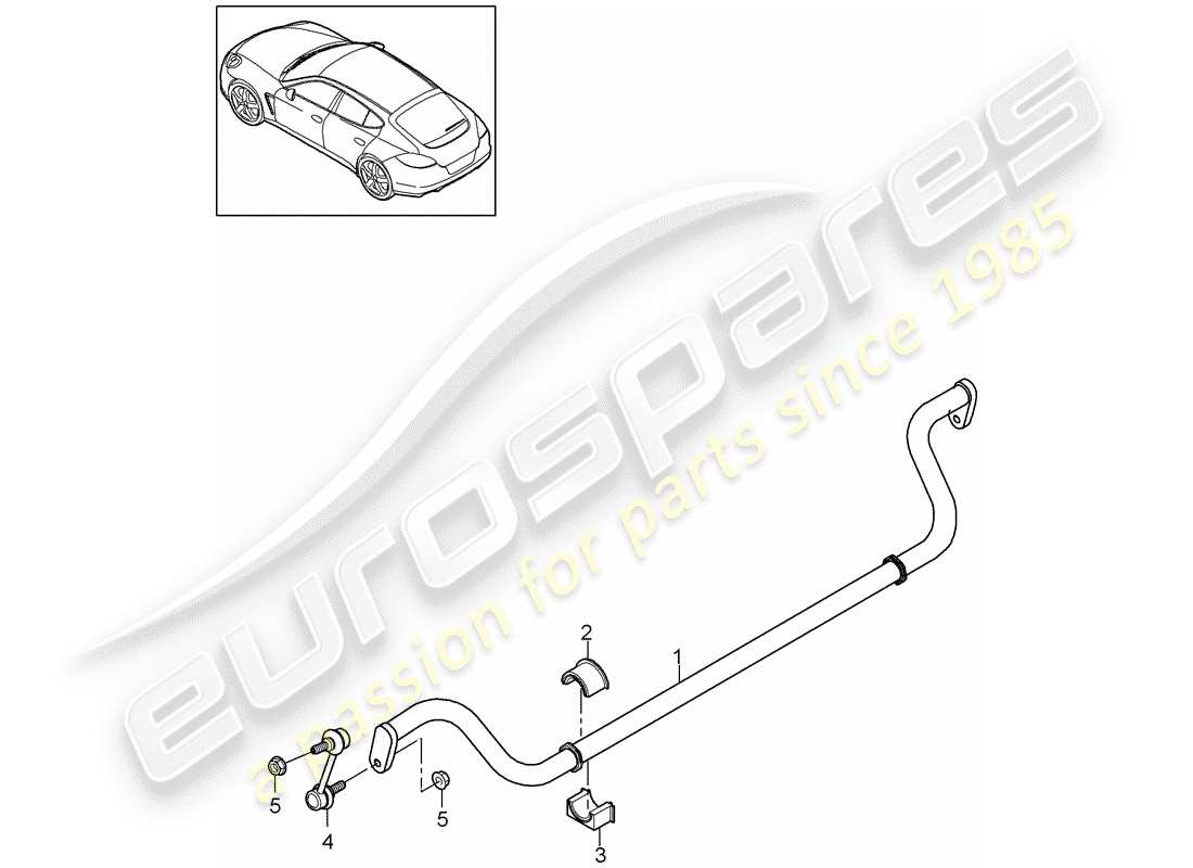 porsche 2011 (panamera 970) diagrama de piezas del estabilizador