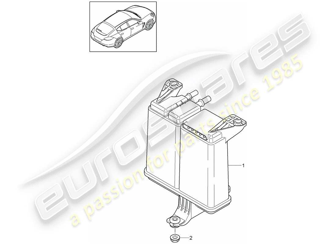 porsche 2011 (panamera 970) diagrama de piezas del recipiente de emisiones evaporativas