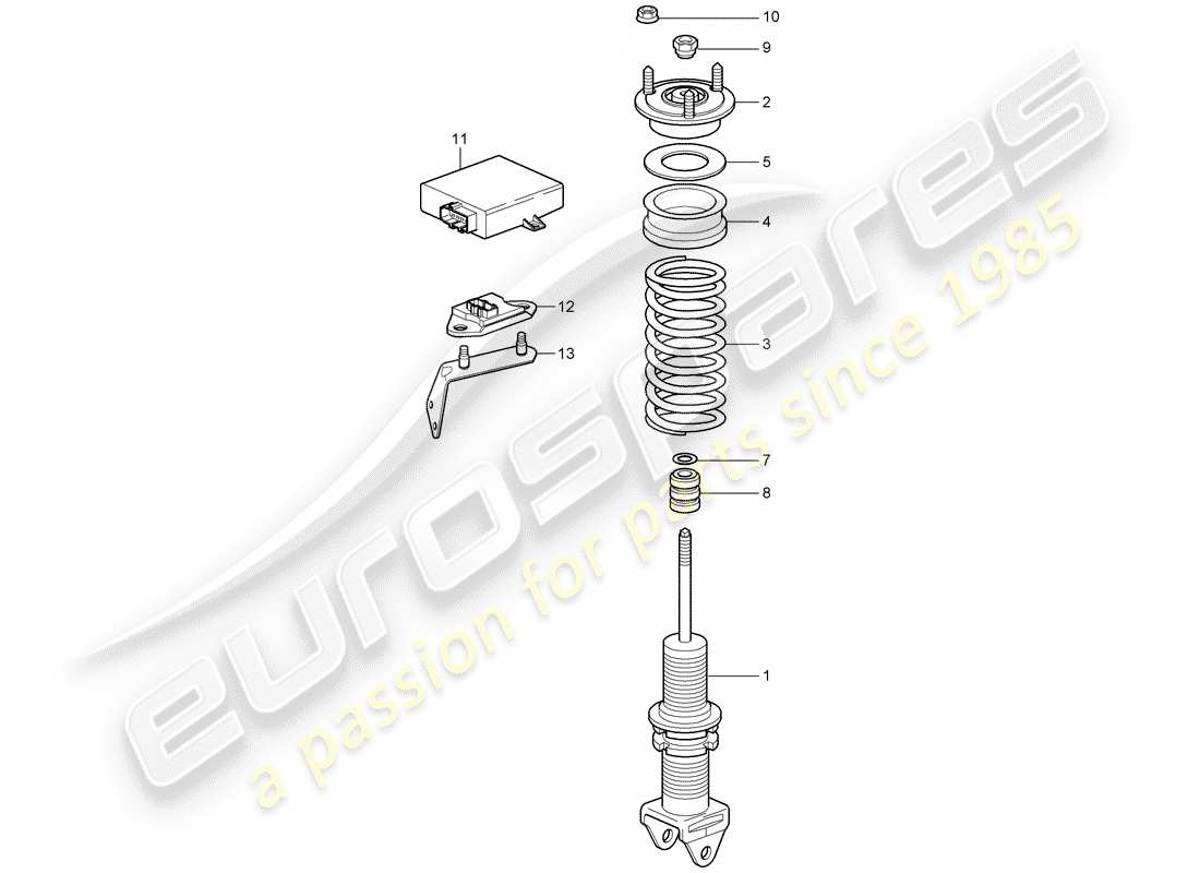 porsche 2009 997-2 turbo / gt2 amortiguador diagrama de piezas