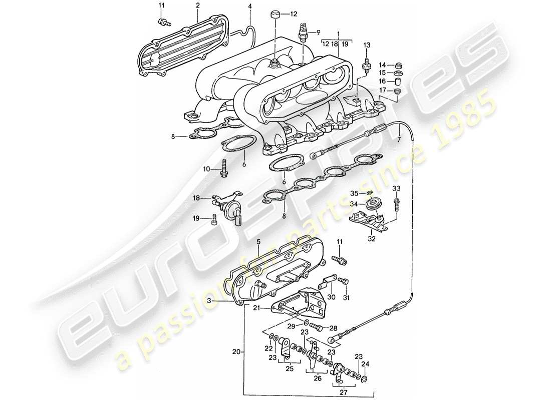 porsche 1990 (928) lh-jetronic - 2 diagrama de piezas