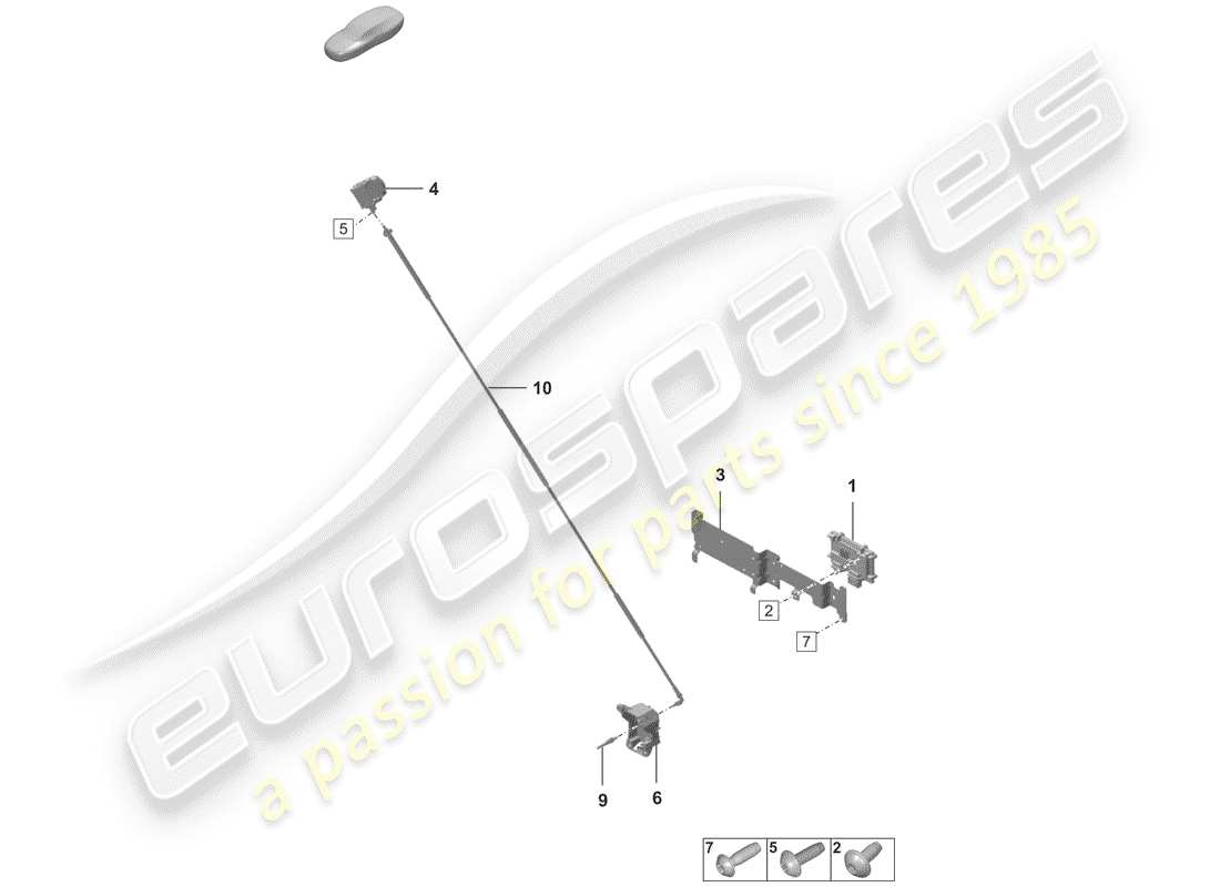 porsche 2019 (992-1) piezas individuales diagrama de piezas