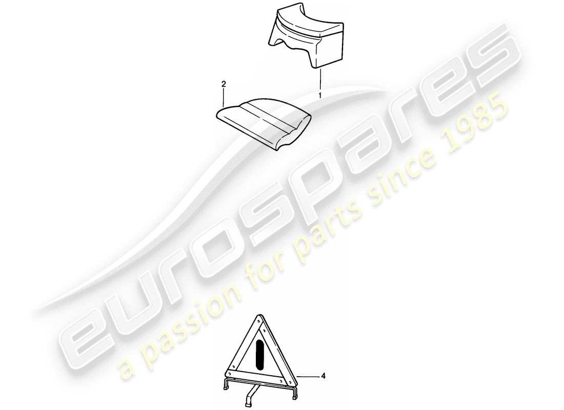 porsche 1987 (911) accesorios - asiento para niños - alfombrilla - cubierta del vehículo esquema de piezas