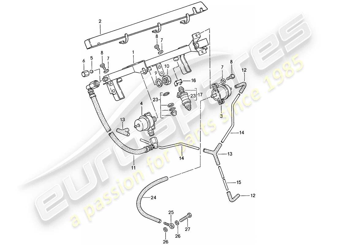 porsche 1990 (944) l-jetronic - 2 diagrama de piezas