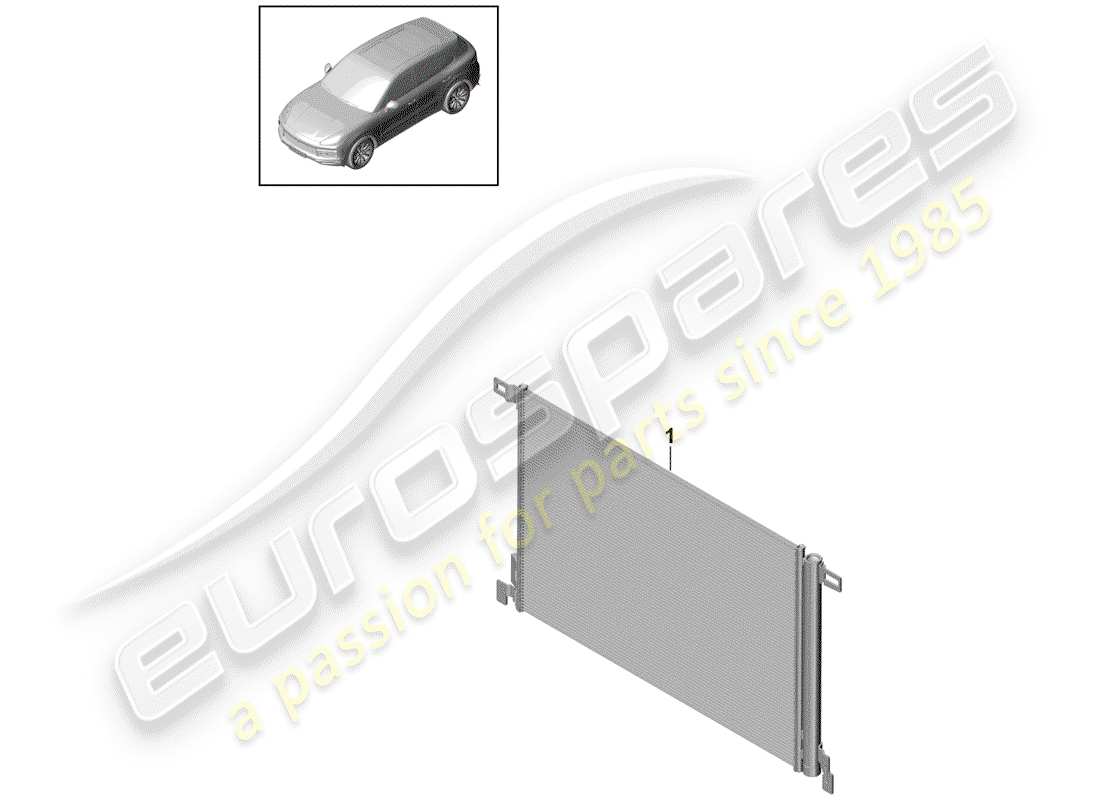 porsche 2020 (cayenne e3 9ya/9yb) diagrama de piezas del condensador
