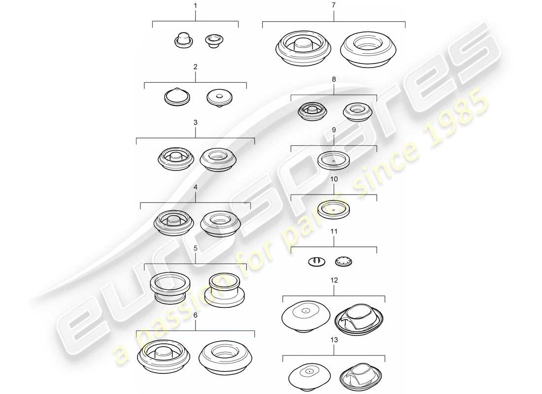 porsche 2006 (987 cayman) enchufar diagrama de piezas